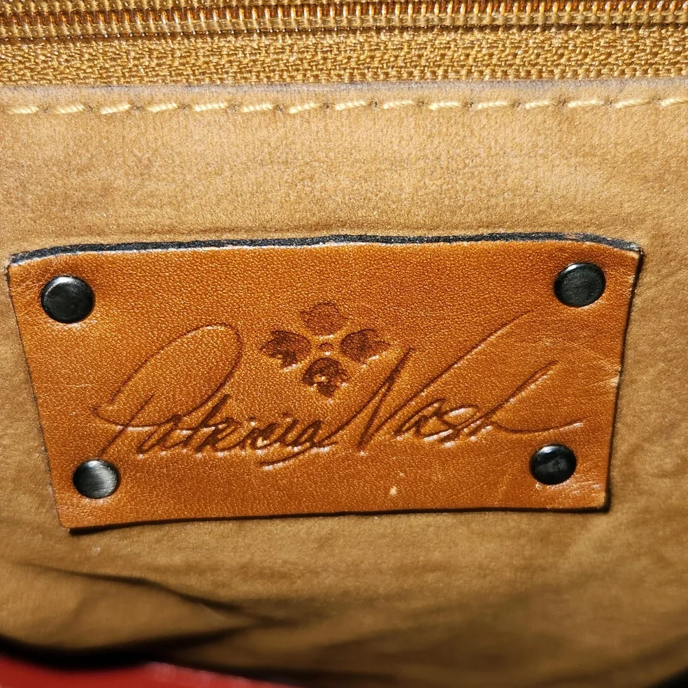 Patricia Nash Rattan And Leather Bag